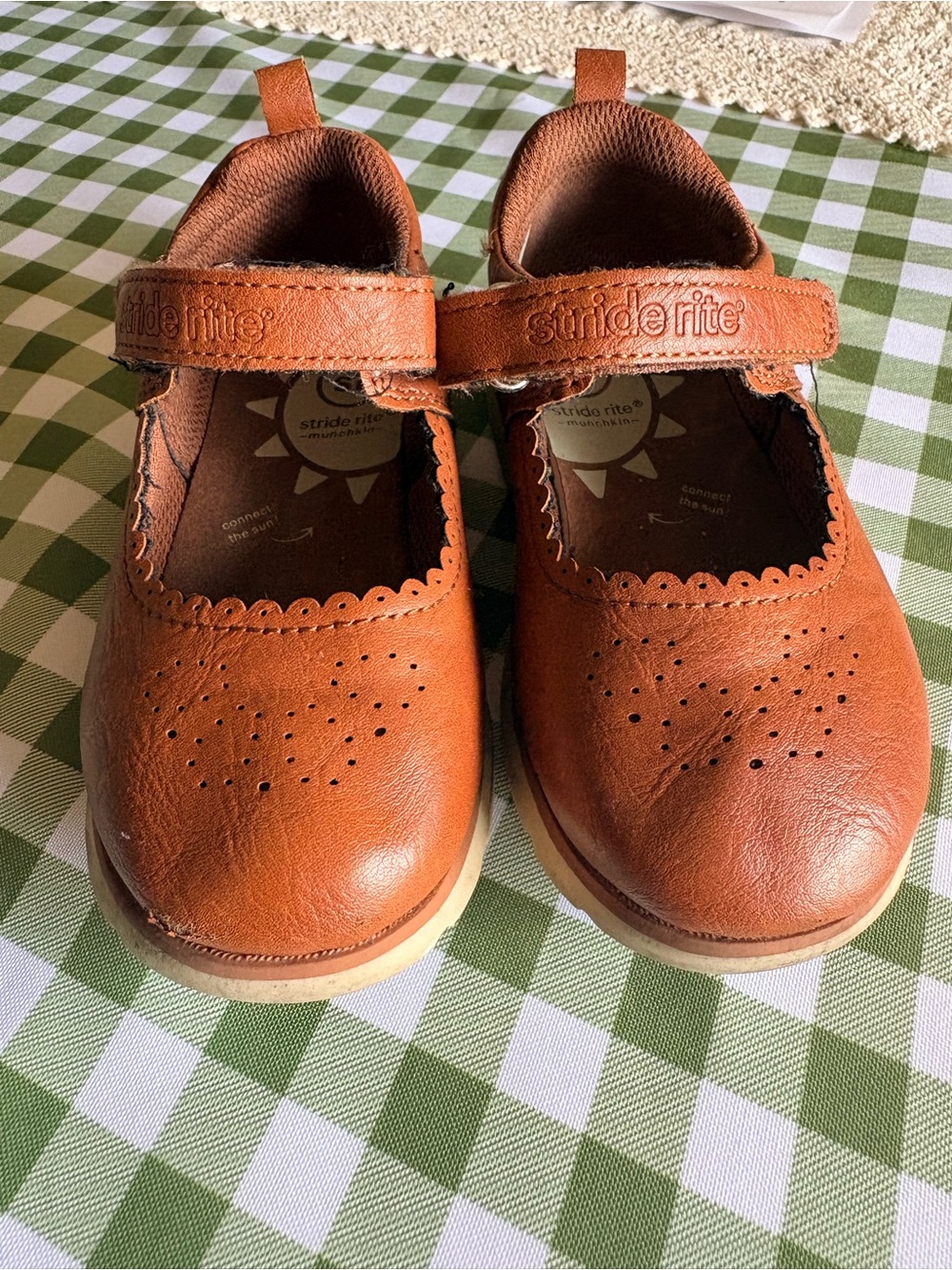 Stride Rite Girls' Brown Leather Mary Jane Shoes